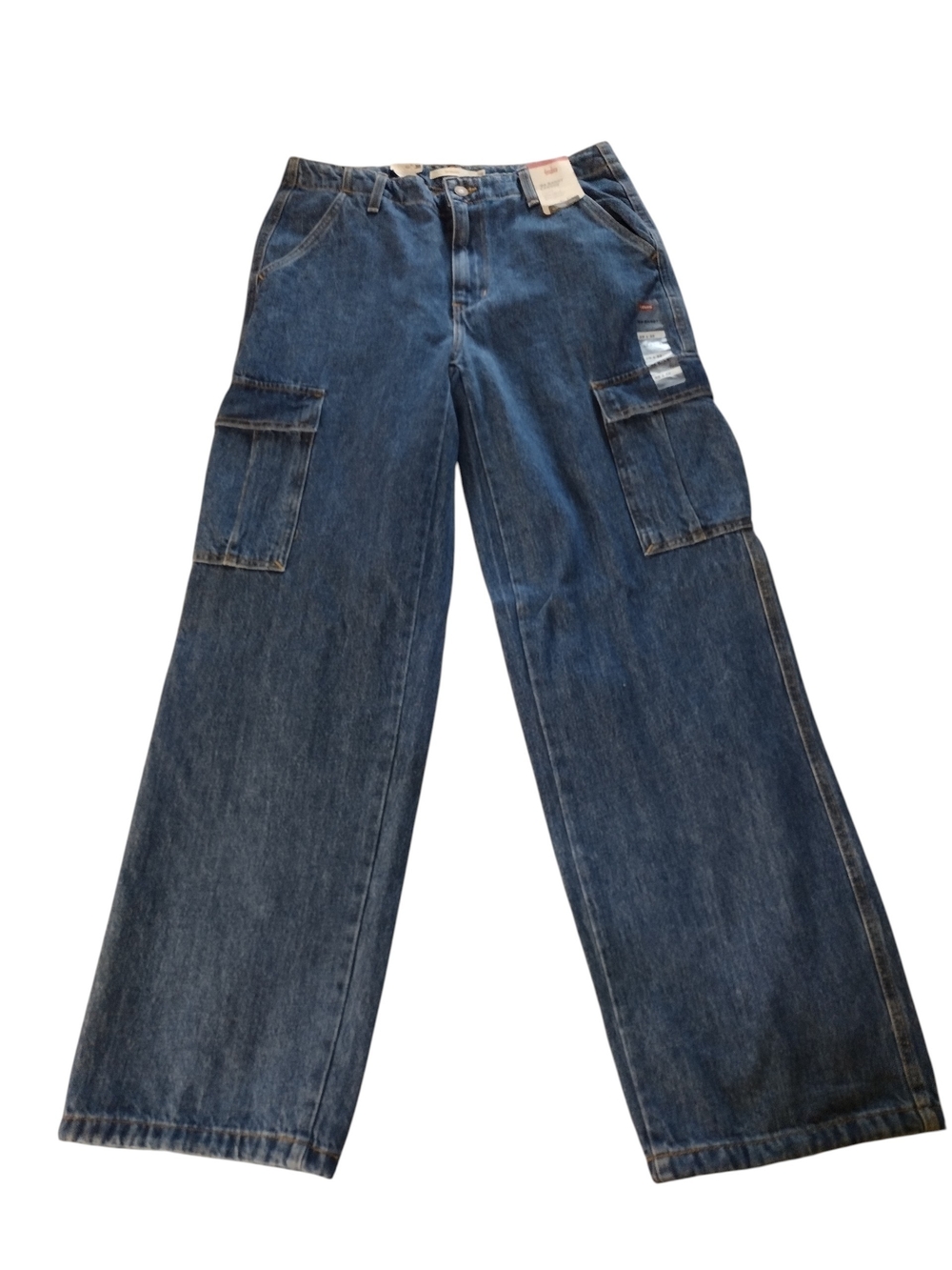 Levi's Relaxed Wide-Leg Denim Cargo Jeans - Blue